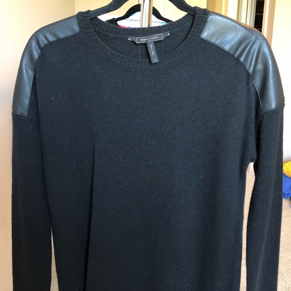 bcbgmaxazria black wool sweater